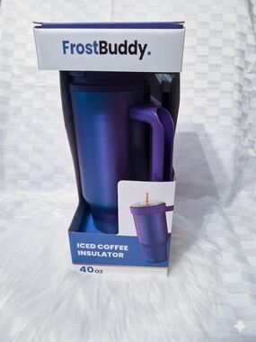 40oz Iced Coffee Insulator - Iridescent Purple